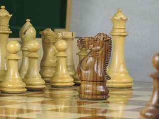 Rose Wood Staunton Club Chess Set 4Q Board Storage Box  