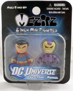 DC Universe Mez Itz Mini Superman & Mongul figure Mezco 71635 