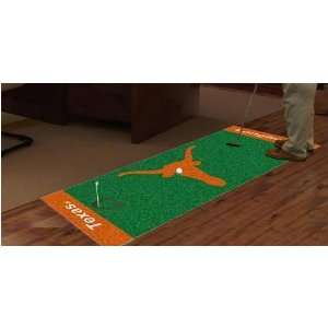  TEXAS LONGHORNS   Golf Putting Green Mat (24x96 
