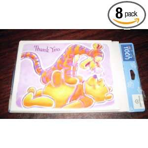   the Pooh & Tigger 8 Thank You Cards Notes