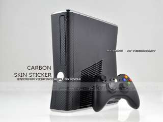 carbon fiber skin sticker cover for xbox 360 slim console xbox1033 b