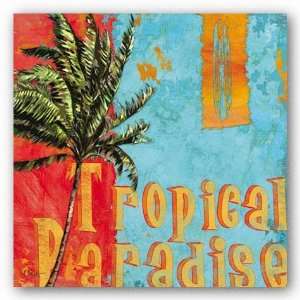  Rojo Palm I   Tropical Paradise by Paul Brent 12x12 Art 