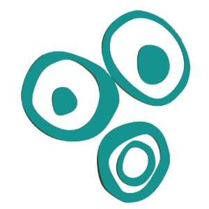  Turquoise Funky Wall Vinyl Sticker Decal Circles Rings 