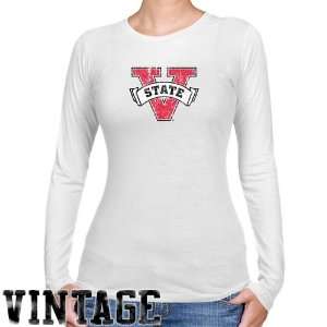 NCAA Valdosta State Blazers Ladies White Distressed Logo Vintage Long 