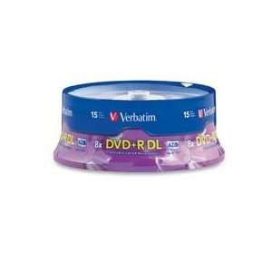  DVD+R, Double Layer, 8X, 8.5GB, Branded, 15/PK Qty6
