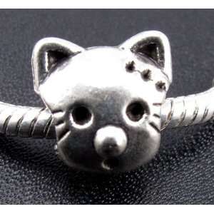  Kitty Cat Antique Silver Charm Bead for Bracelet or 