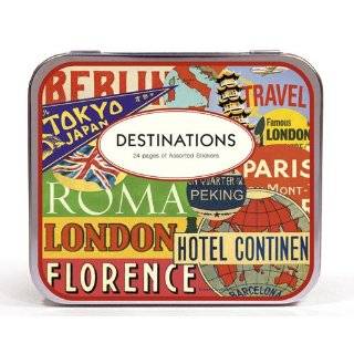 com Vintage Travel Stickers   Destinations in Decorative Tin   Labels 