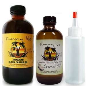  Oil 8oz. & Extra Virgin Organic Coconut Oil 4oz. & Applicator Beauty