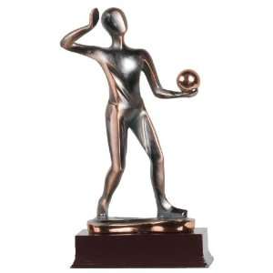  Large Abstract Volleyball Player Statue   Copper Finish 