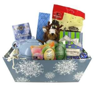 Christmas Gift Basket   Rudolphs Blue Christmas  Grocery 