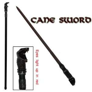  Walking Cane w/ Hidden Sword  Snake Mouth Sports 