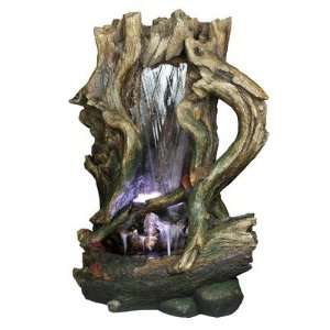  Tree Stump Waterfall Fountain Patio, Lawn & Garden