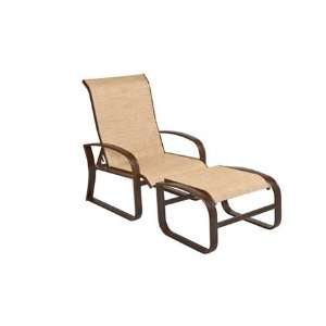   Aluminum Wicker Arm Patio Lounge Chair Pecan Patio, Lawn & Garden