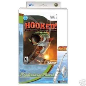 Nintendo Wii System Video Game Official Title is WII HOOKED REAL 